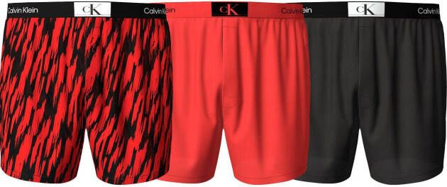 Calvin Klein Boxershort BOXER SLIM 3PK met -logo op de elastische band (Set van 3)
