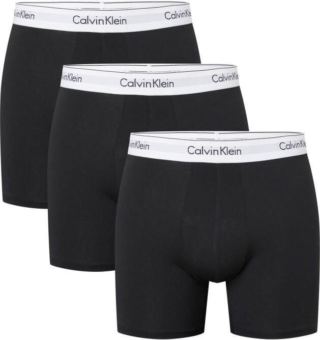 Calvin Klein Underwear PLUS SIZE boxershort met logo in band in een set van 3 stuks