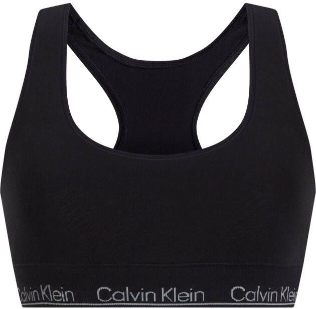 Calvin Klein Jeans Zwarte Retro Roei Ondersteunende Beha Black Dames