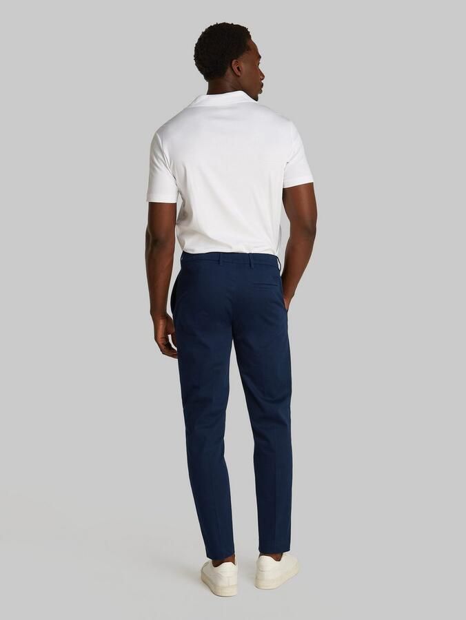 Calvin Klein Bandplooibroek SATEEN STRETCH TAPERED PLEAT - Foto 3