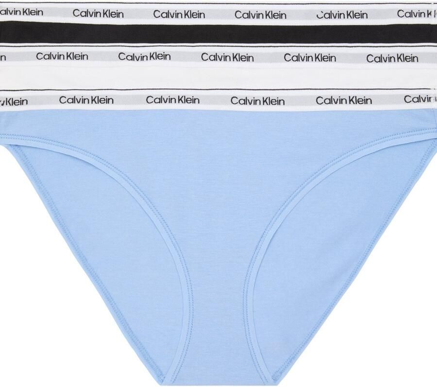 Calvin Klein Underwear Slip met logostitching in een set van 3 stuks model 'Bikini'