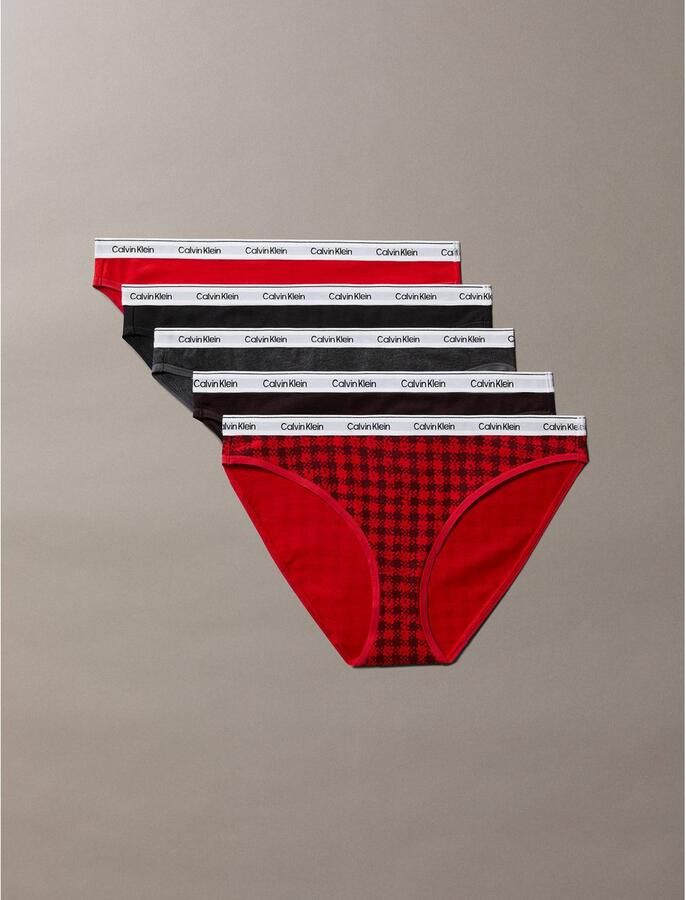 Calvin Klein Bikinibroekje 5 PACK BIKINI (LOW-RISE) (5 stuks Set van 5)