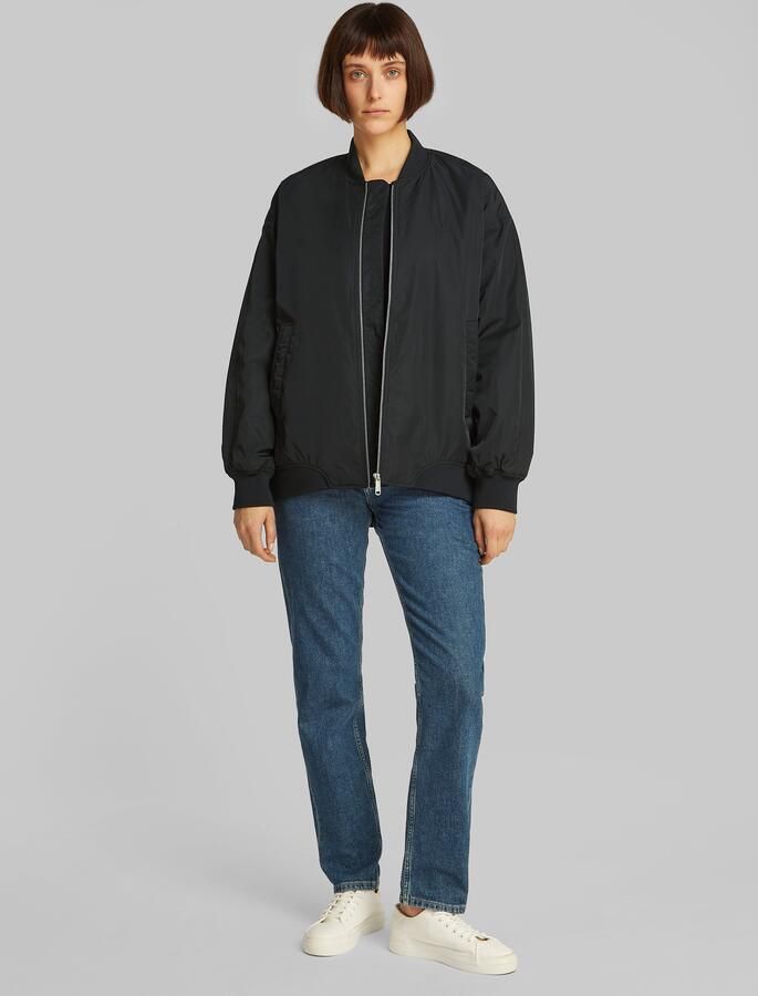 Calvin Klein Bomberjack LONG BOMBER met logo-opdruk tailleafsluiting versmald door elastiek - Foto 2