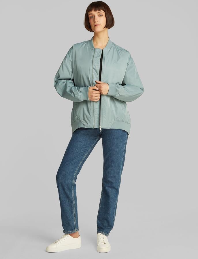 Calvin Klein Bomberjack LONG BOMBER met logo-opdruk tailleafsluiting versmald door elastiek - Foto 2