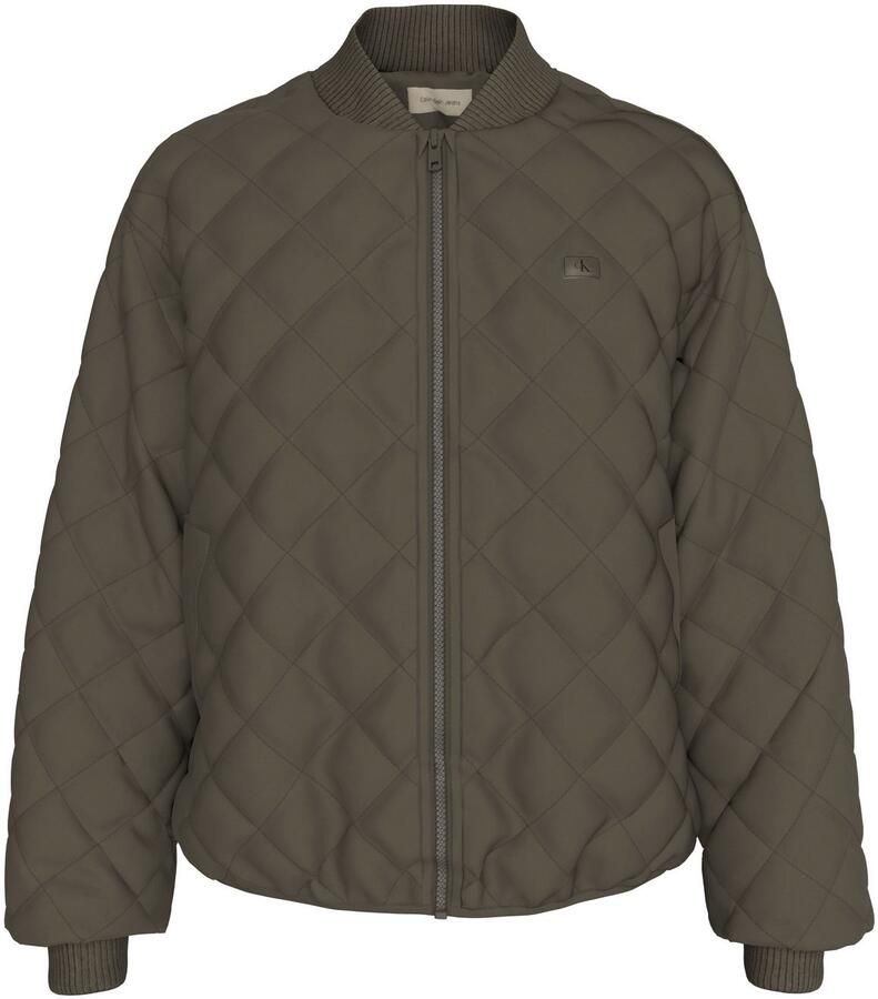 Calvin Klein Bomberjack LW QUILTED JACKET met logoprint met steppatroon