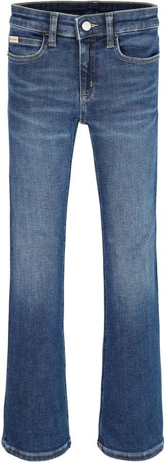Calvin Klein Bootcut jeans MR FLARE DARK BLUE VISUAL DENIM voor kinderen tot 16 jaar met logopatch - Foto 3