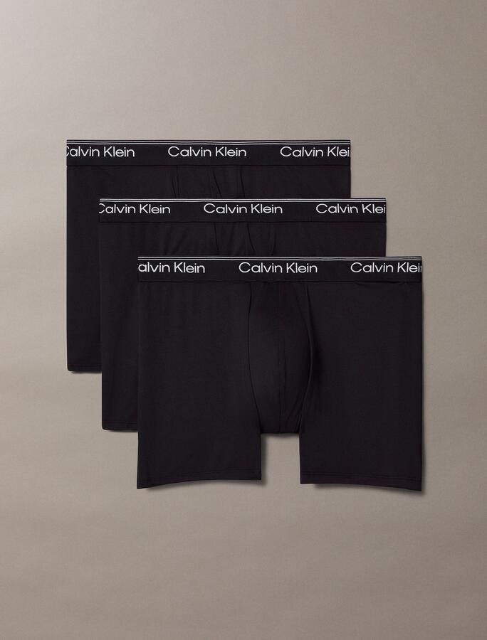 Calvin Klein Boxershort BOXER BRIEF 3PK met langere pijpen & logo-elastische tailleband (Set van 3) - Foto 9
