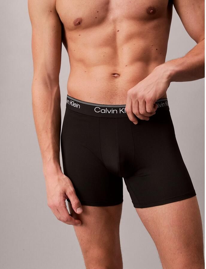 Calvin Klein Boxershort BOXER BRIEF 3PK met langere pijpen & logo-elastische tailleband (Set van 3) - Foto 4