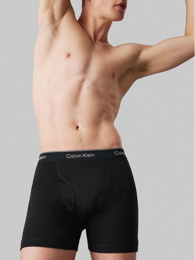 Calvin Klein Underwear Boxershort met label in band in een set van 3 stuks model 'BOXER BRIEF' - Foto 3