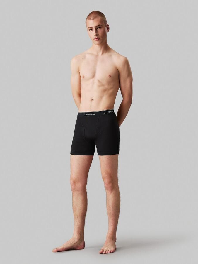 Calvin Klein Underwear Boxershort met label in band in een set van 3 stuks model 'BOXER BRIEF' - Foto 5