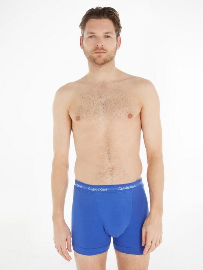 Calvin Klein Boxershort CK BOXER BRIEF 3 PACK in blau tinten met logo-elastische tailleband (3 stuks) - Foto 8