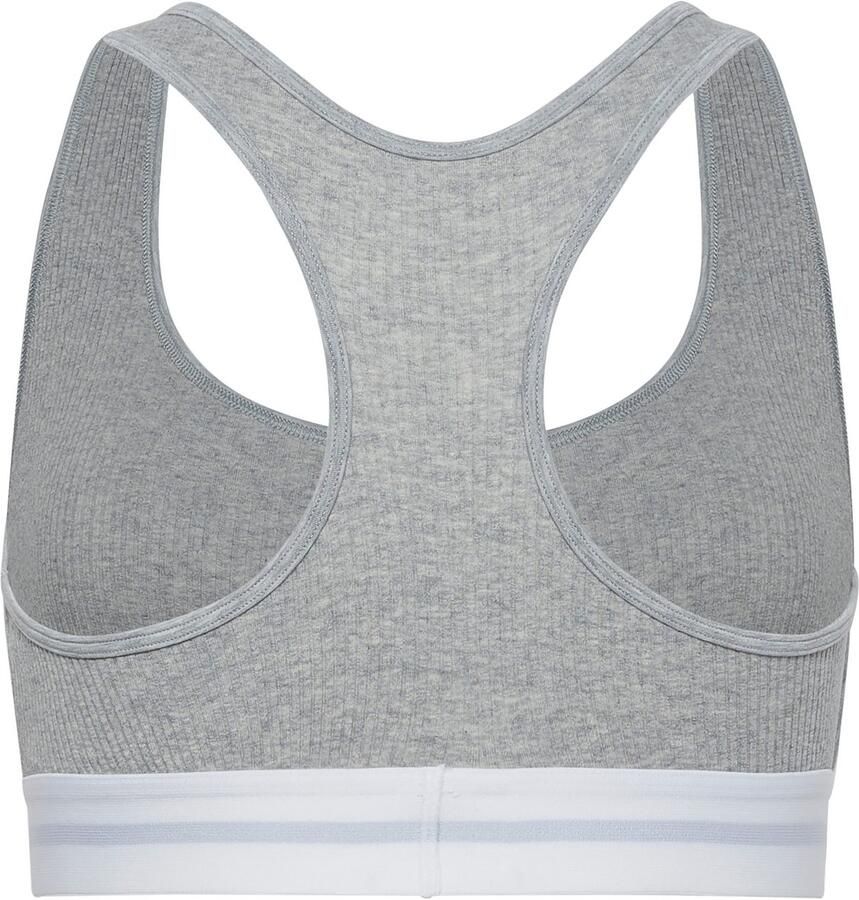 Calvin Klein niet-voorgevormde bh top met ribstructuur grijs