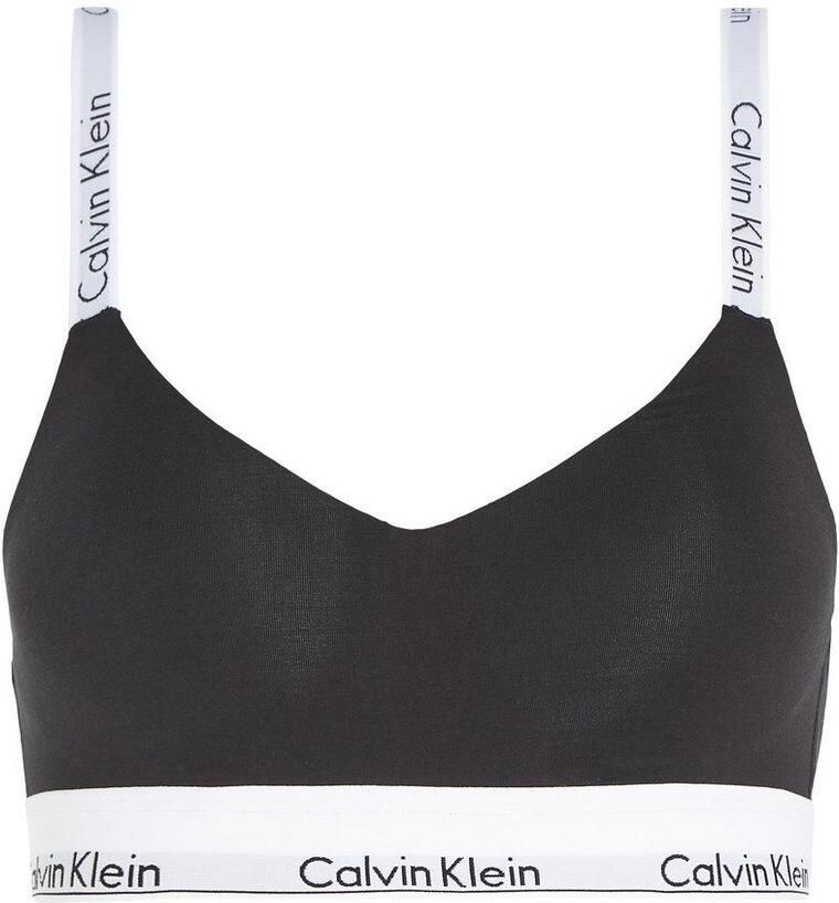 Calvin Klein Bralette LGHTLY LINED BRALETTE met een logo-opschrift