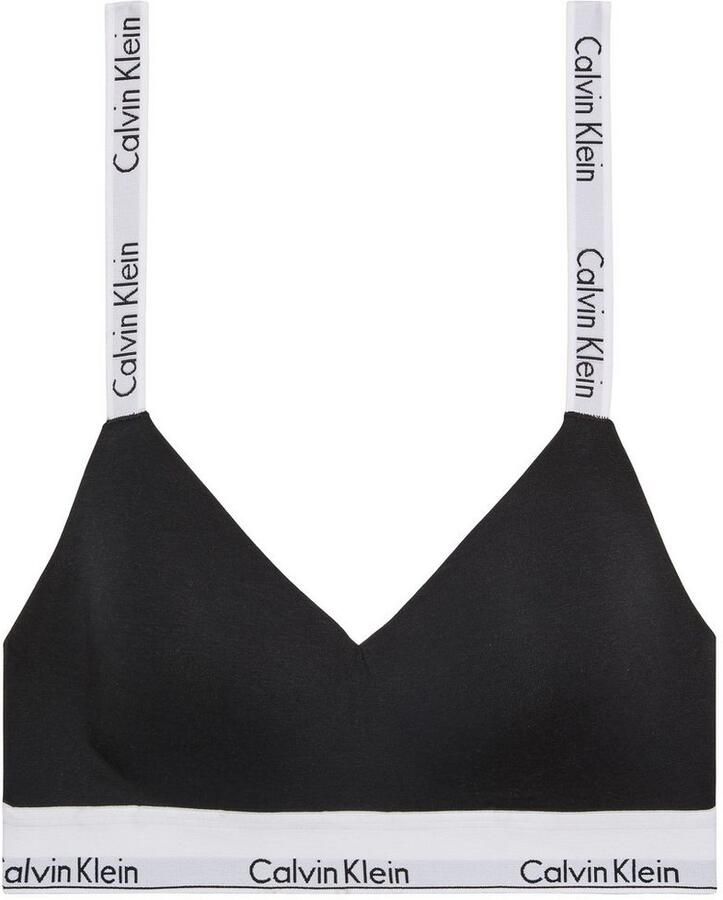 Calvin Klein Bralette LGHTLY LINED BRALETTE met een logo-opschrift