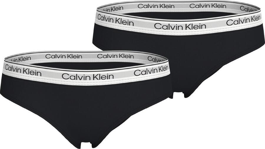 Calvin Klein Brazilian slip 2PK BIKINI met logoband (2 stuks Set van 2)