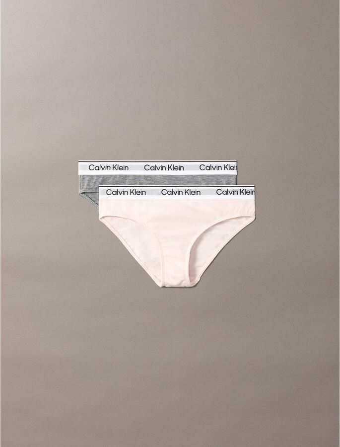 Calvin Klein Brazilian slip 2PK BIKINI met logoband (2 stuks Set van 2)
