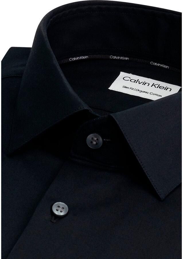 Calvin Klein Businessoverhemd POPLIN STRETCH SLIM SHIRT met kent-kraag logoprint op borsthoogte - Foto 9