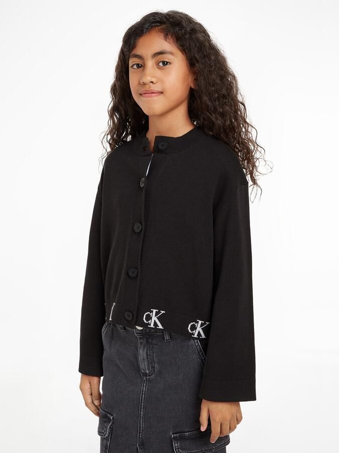 Calvin Klein Cardigan MONOGRAM LOGO CARDIGAN voor kinderen tot 16 jaar - Foto 9