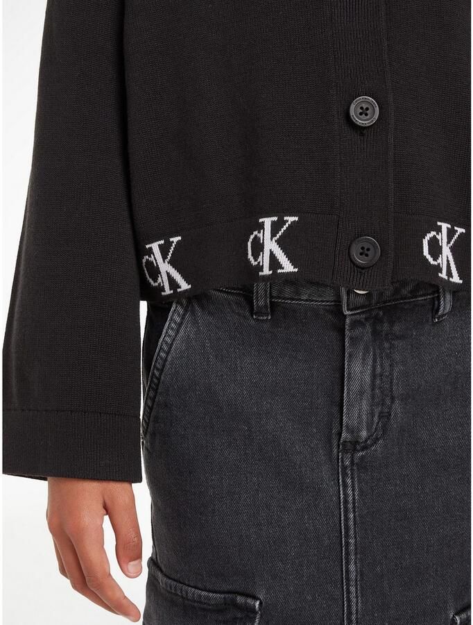 Calvin Klein Cardigan MONOGRAM LOGO CARDIGAN voor kinderen tot 16 jaar - Foto 3