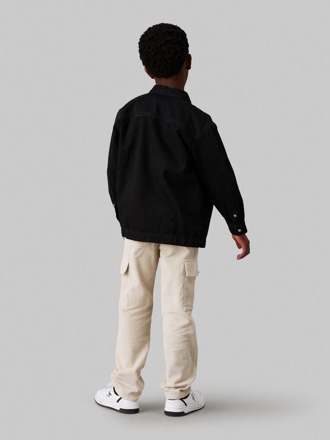 Calvin Klein Cargobroek Corduroy Straight Cargo Pants voor kinderen tot 16 jaar en met logo-embossing - Foto 3
