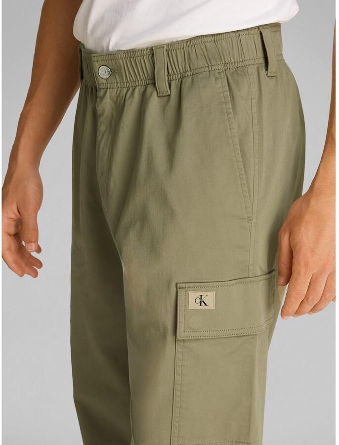 Calvin Klein Jeans Regular fit cargobroek met elastische band