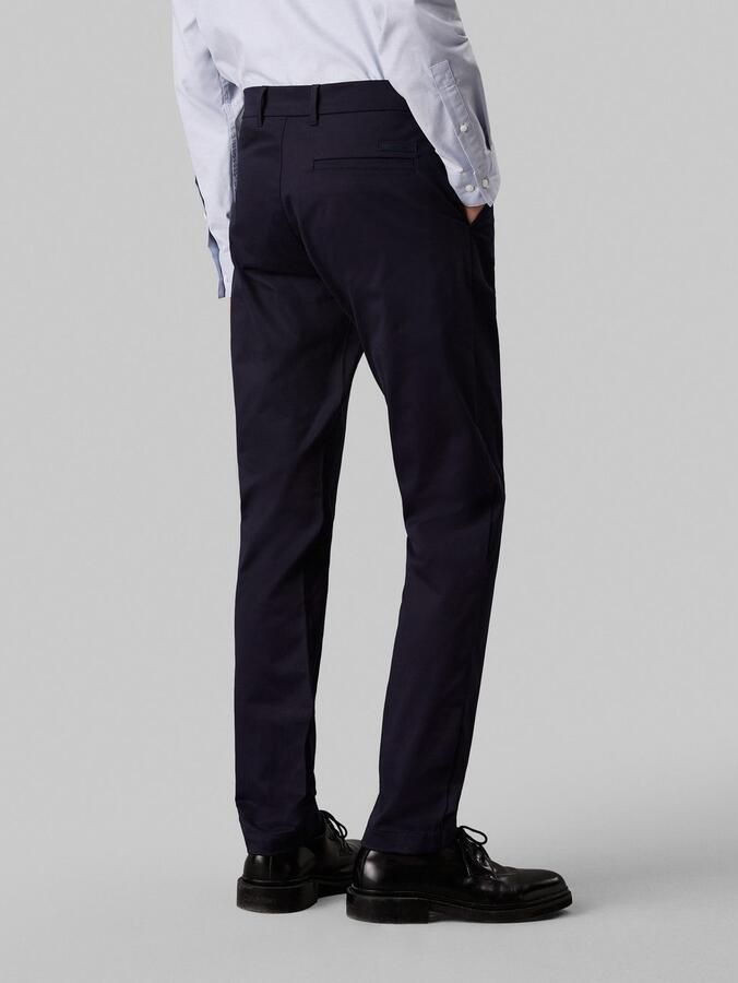 Calvin Klein Blauwe Chino Broek met Rits Sluiting Blue Heren - Foto 2