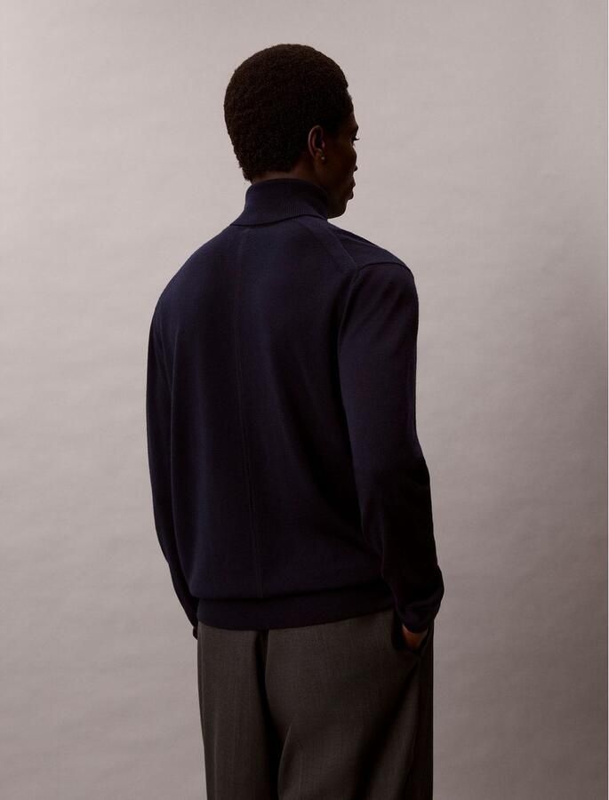 Calvin Klein Coltrui LS 100% MERINO T-NECK 14GG Met ronde hals regular fit - Foto 3