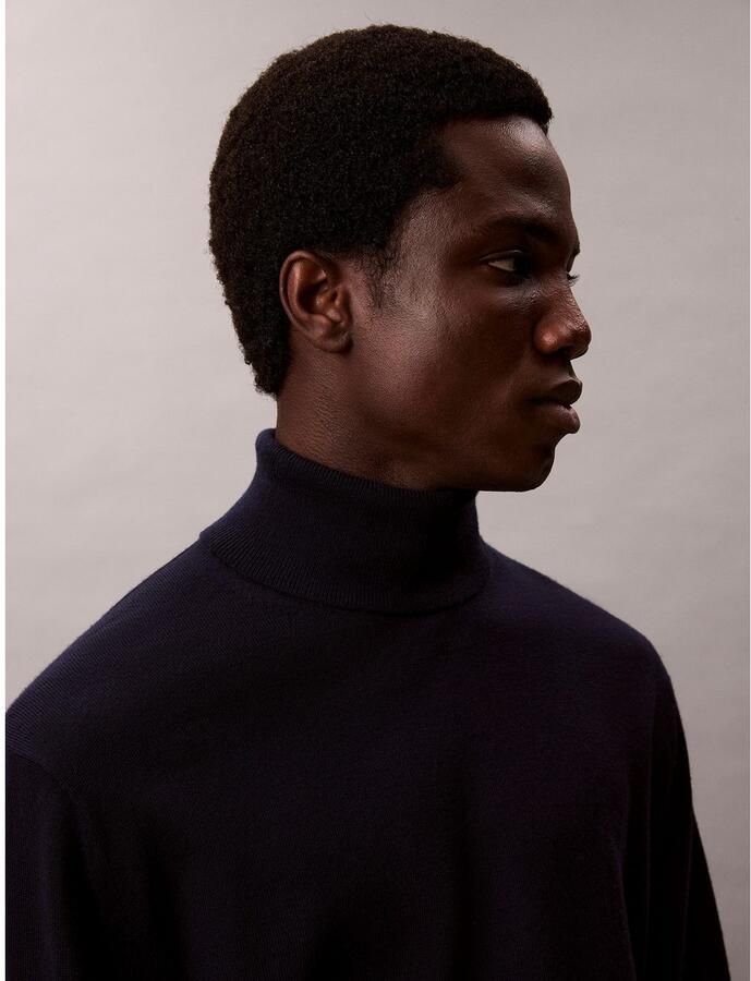 Calvin Klein Coltrui LS 100% MERINO T-NECK 14GG Met ronde hals regular fit