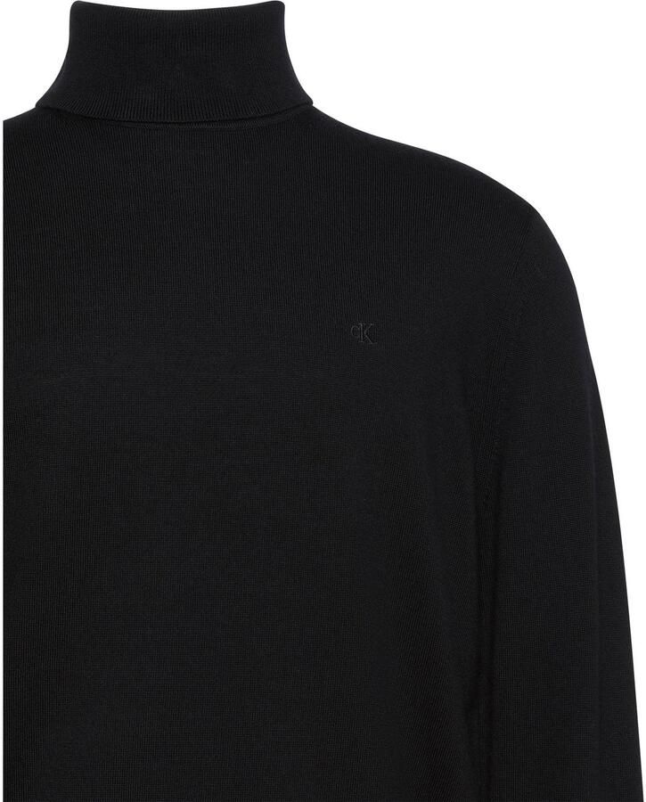 Calvin Klein Coltrui LS 100% MERINO T-NECK 14GG Met ronde hals regular fit
