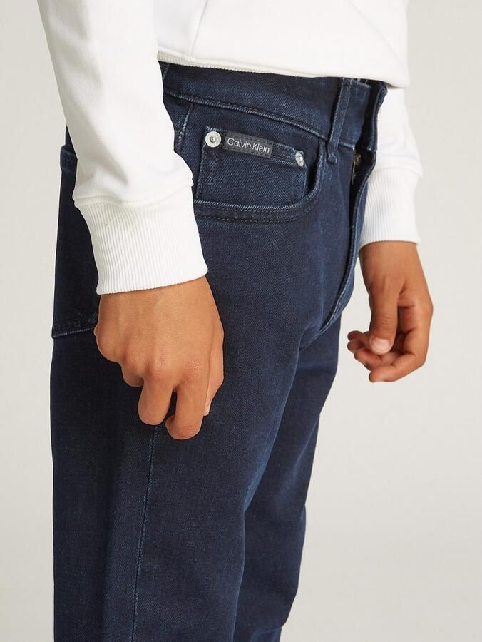 Calvin Klein Dad-jeans BLUE OD BLACK DAD CF voor kinderen tot 16 jaar met leren patch - Foto 2