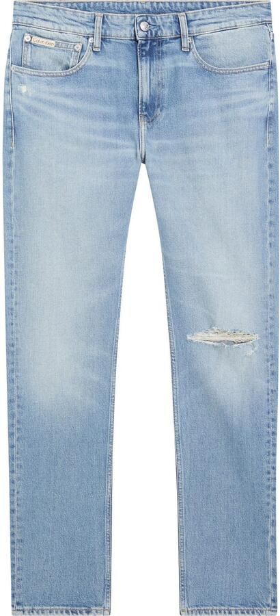 Calvin Klein Destroyed jeans SLIM TAPER in lichtblauwe wassing - Foto 6