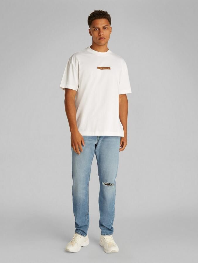 Calvin Klein Destroyed jeans SLIM TAPER in lichtblauwe wassing - Foto 2