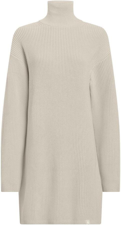 Calvin Klein Jeans Knielange gebreide jurk met opstaande kraag model 'CHUNKY LOOSE' - Foto 4