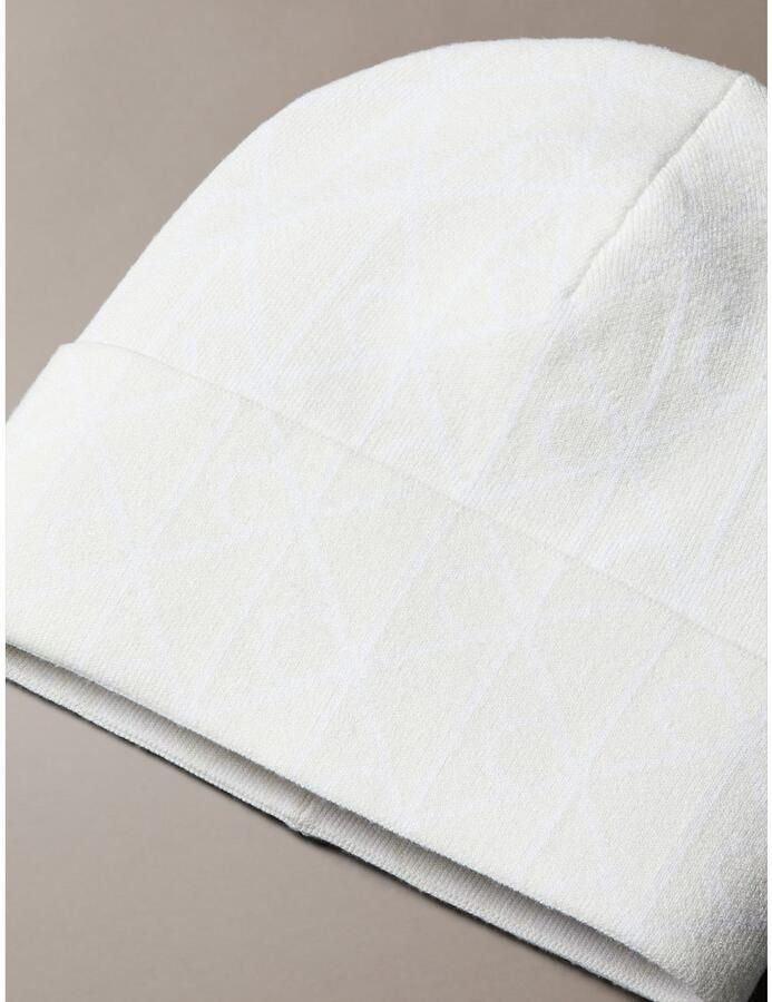 Calvin Klein Gebreide muts AOP JCQ FINE RIB BEANIE Perfect voor dagelijks gebruik