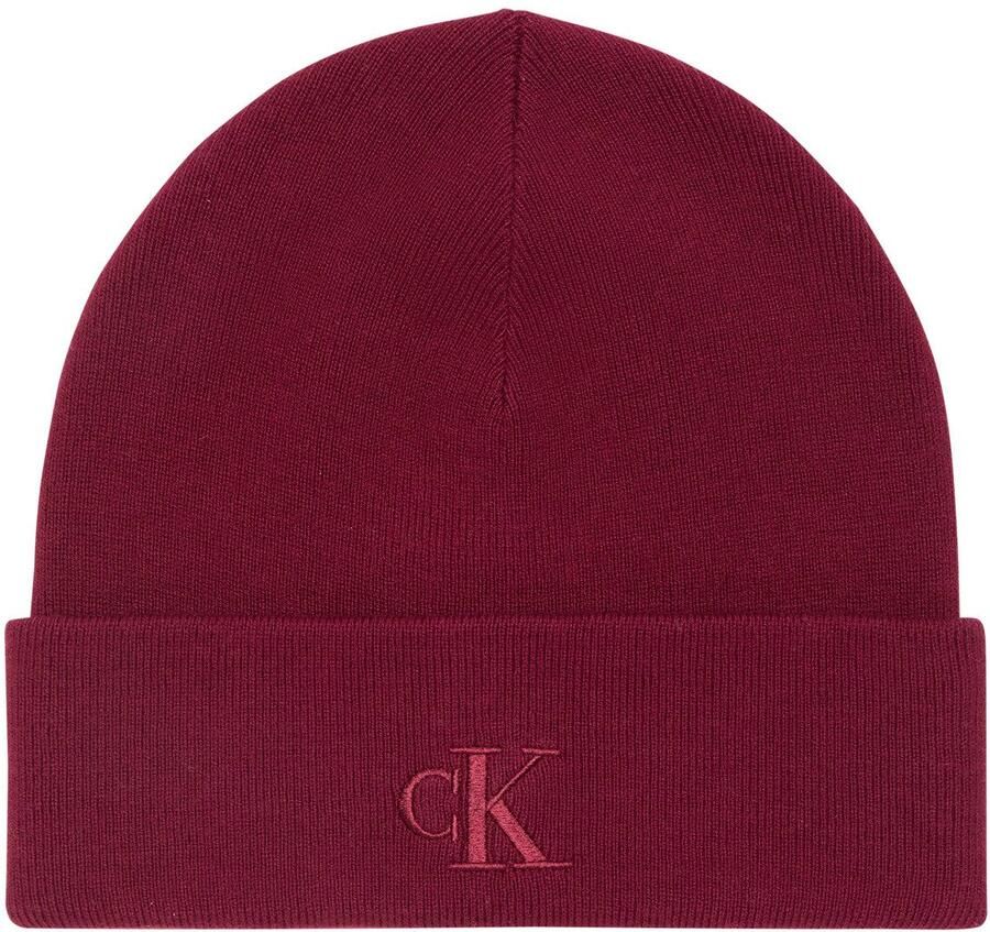 CK Calvin Klein Beanie van viscosemix met logostitching - Foto 3