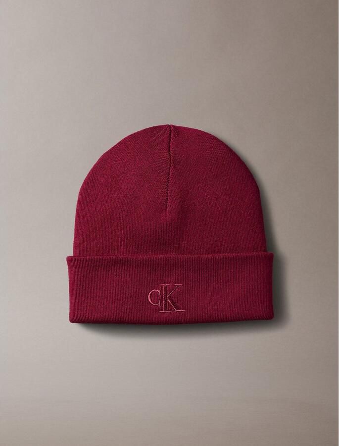 CK Calvin Klein Beanie van viscosemix met logostitching - Foto 2