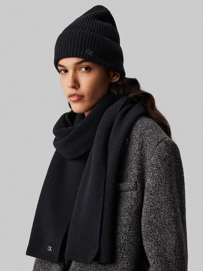 Calvin Klein Gebreide muts CK METAL CHUNKY BEANIE & SCARF (set) - Foto 3
