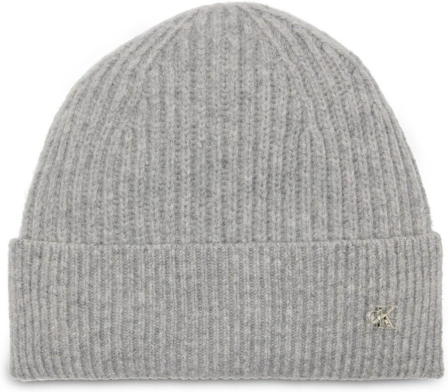 CK Calvin Klein Beanie van lamswolmix met labelapplicatie - Foto 3