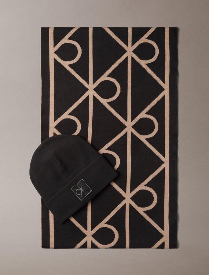 Calvin Klein Gebreide muts EMBLEM BEANIE + AOP SCARF SET - Foto 5