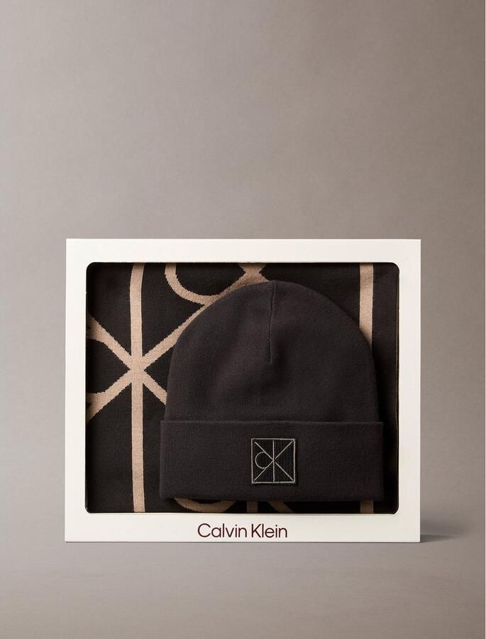 Calvin Klein Gebreide muts EMBLEM BEANIE + AOP SCARF SET - Foto 3