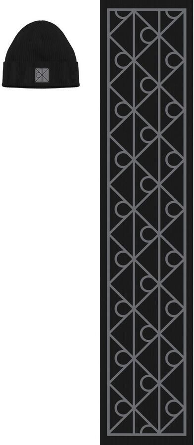 Calvin Klein Gebreide muts EMBLEM BEANIE + AOP SCARF SET - Foto 4