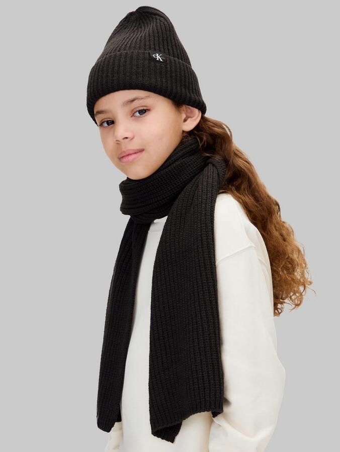 Calvin Klein Gebreide muts Monogram Rib Scarf Beanie Set - Foto 2