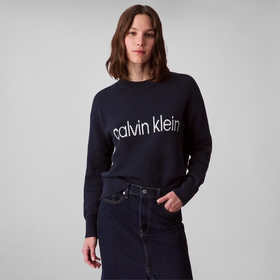 Calvin Klein Gebreide trui Cotton Graphic Pullover - Foto 7