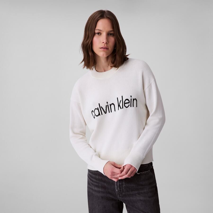 Calvin Klein Gebreide trui Cotton Graphic Pullover - Foto 8