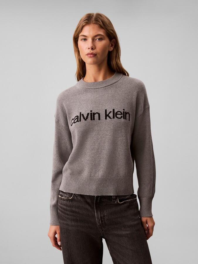 Calvin Klein Gebreide trui Cotton Graphic Pullover - Foto 5