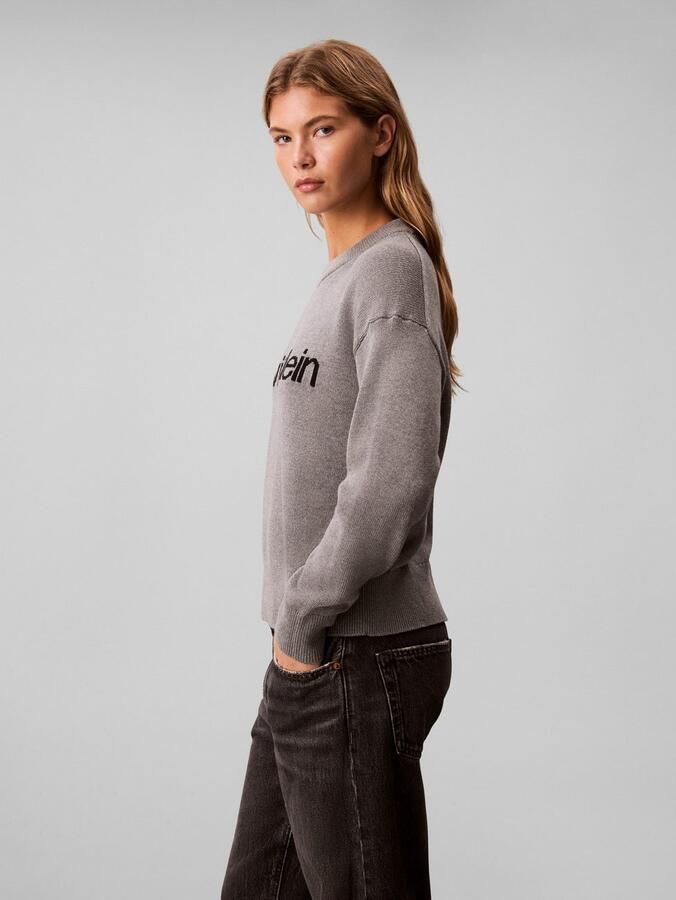 Calvin Klein Gebreide trui Cotton Graphic Pullover - Foto 3