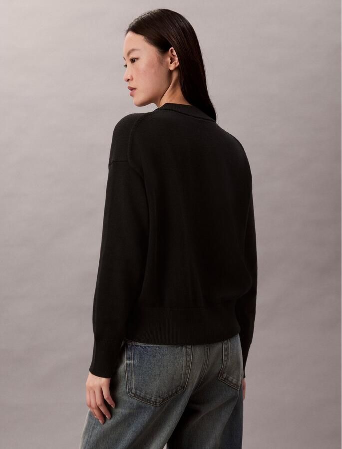 Calvin Klein Gebreide trui Cotton Graphic Pullover - Foto 3