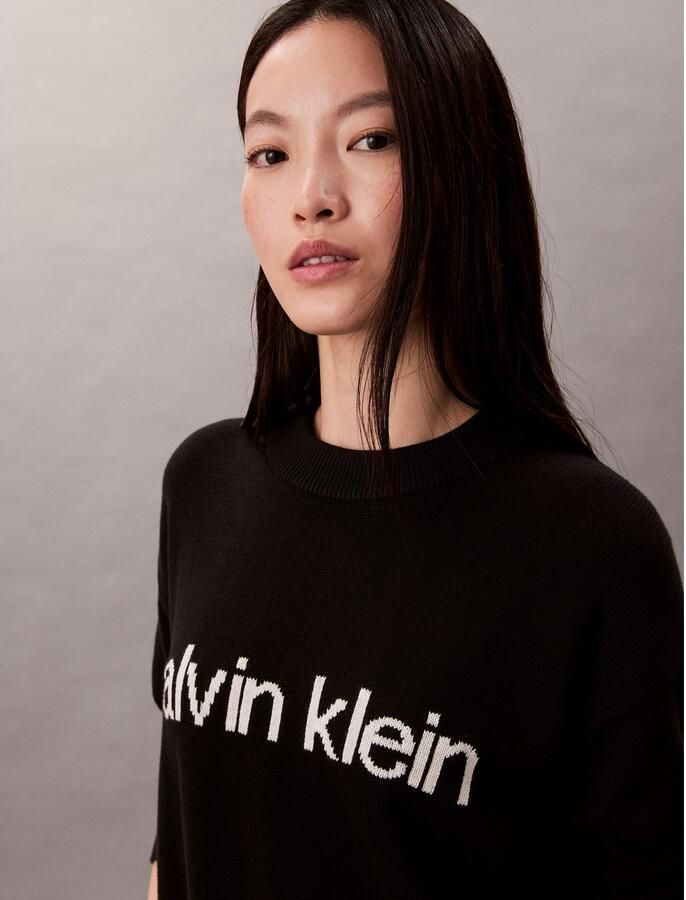 Calvin Klein Gebreide trui Cotton Graphic Pullover - Foto 2