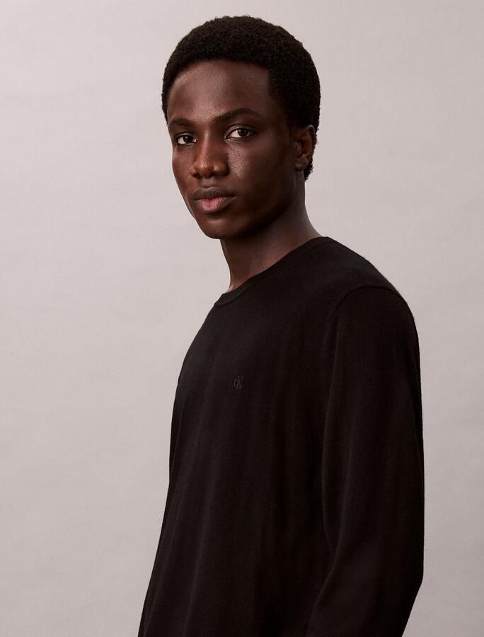 Calvin Klein Gebreide trui LS 100% MERINO CREW 14GG Met ronde hals regular fit - Foto 3