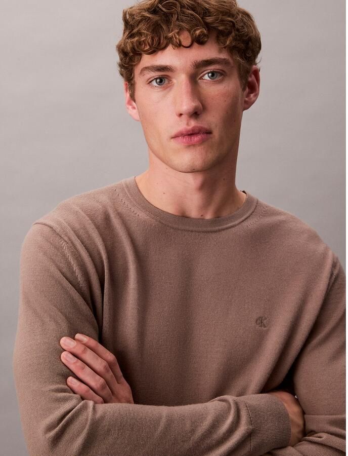 Calvin Klein Gebreide trui LS 100% MERINO CREW 14GG Met ronde hals regular fit - Foto 2